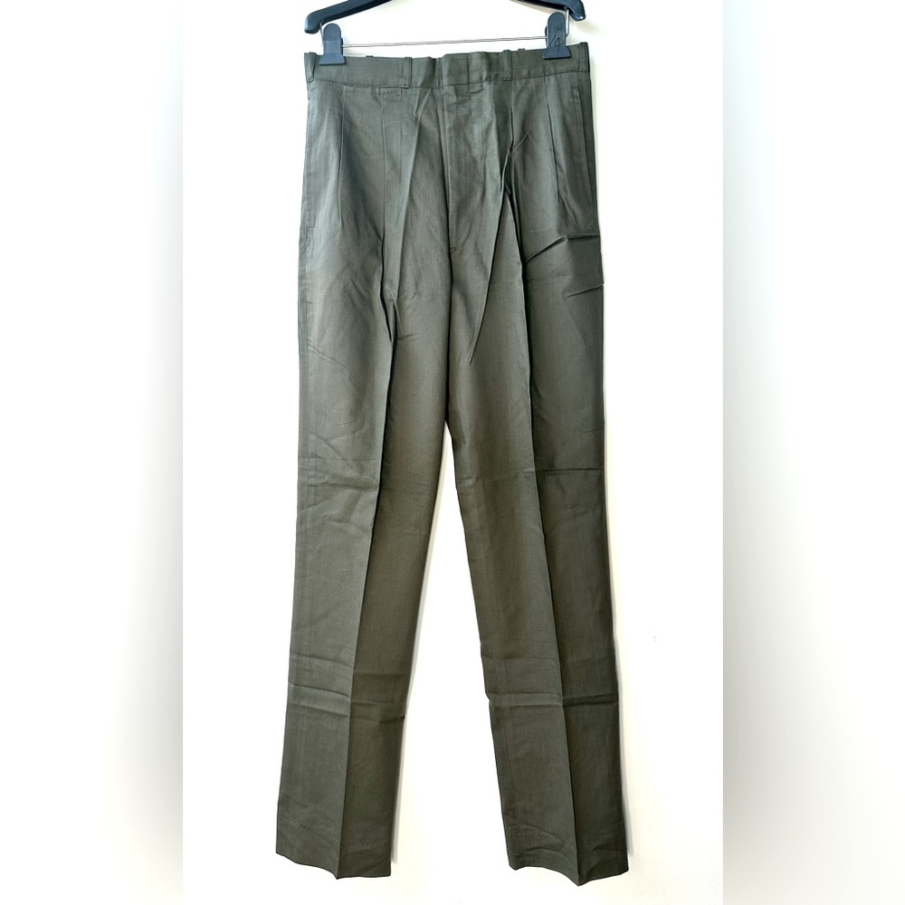 NWOT Vintage Reminiscence - Stewart Richer Men's Military Green Cotton Pants, 30
